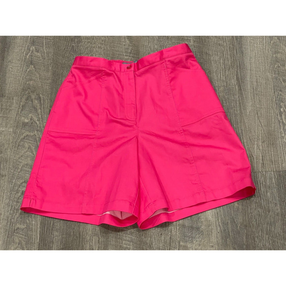 VTG Koret French Riviera 80's Hibiscus Fuschia Shorts NWT Size 10 - Picture 3 of 6